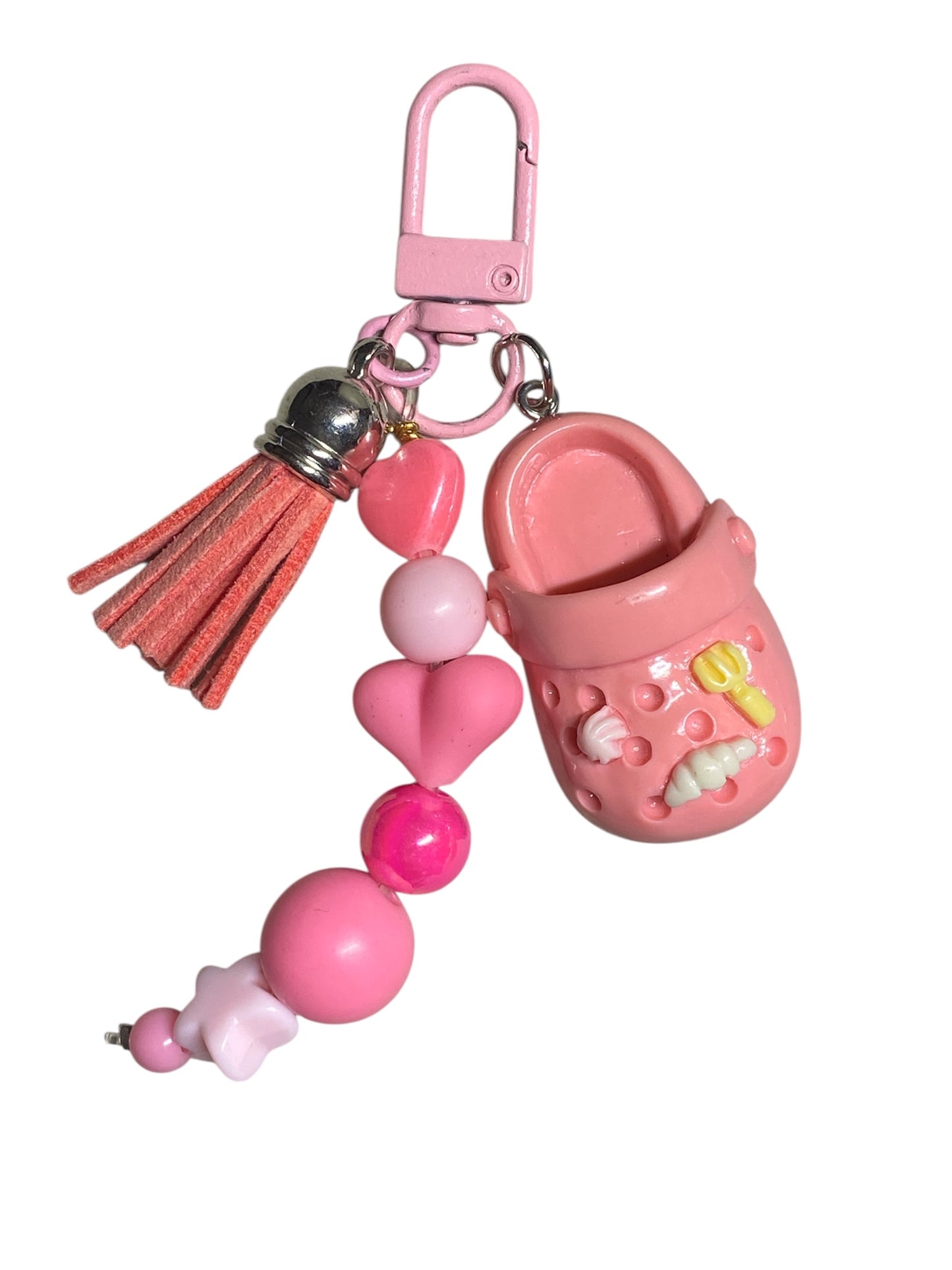 Mini Crocs and beads keychain