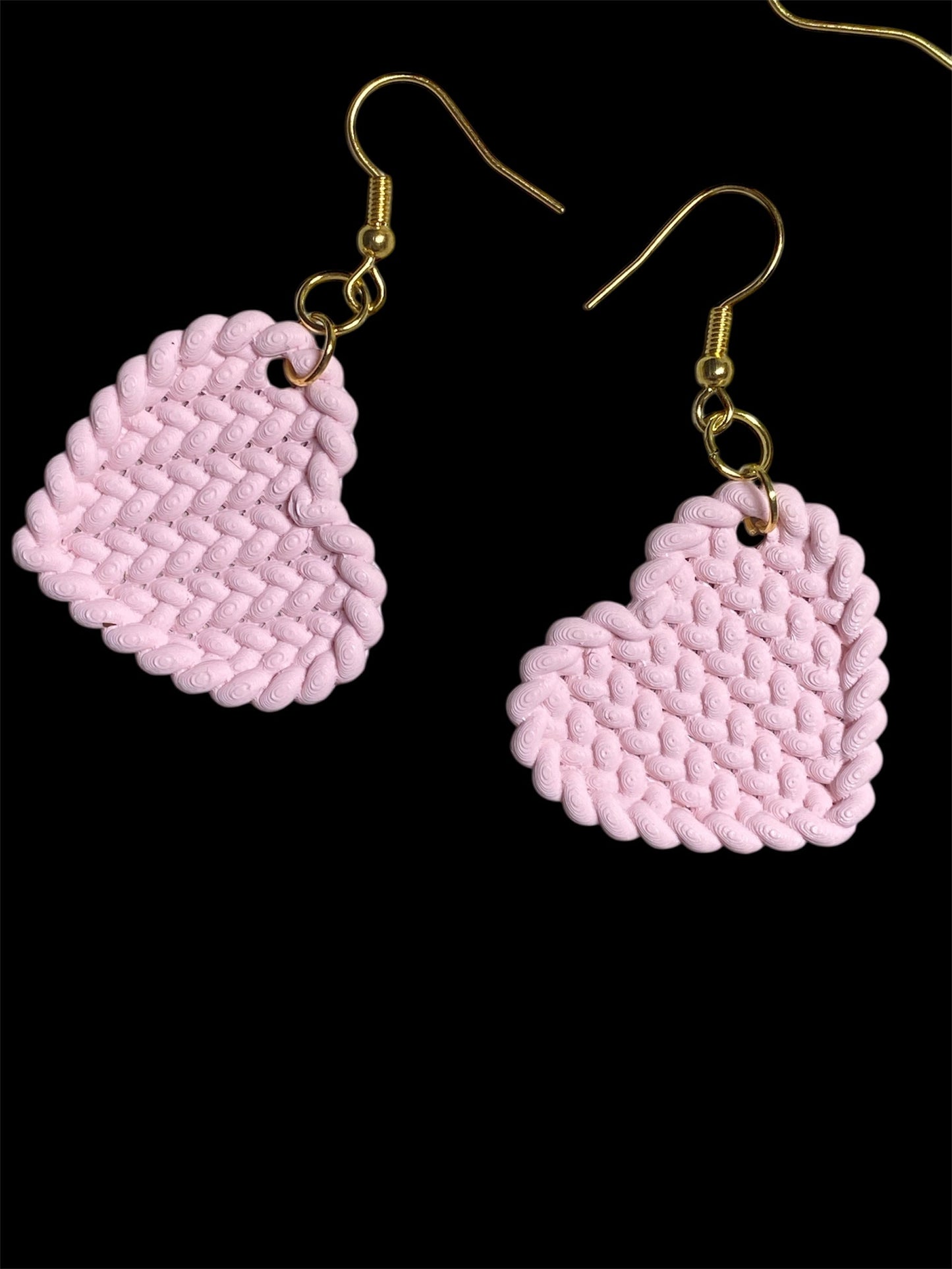 Heart Earrings Crochet-style