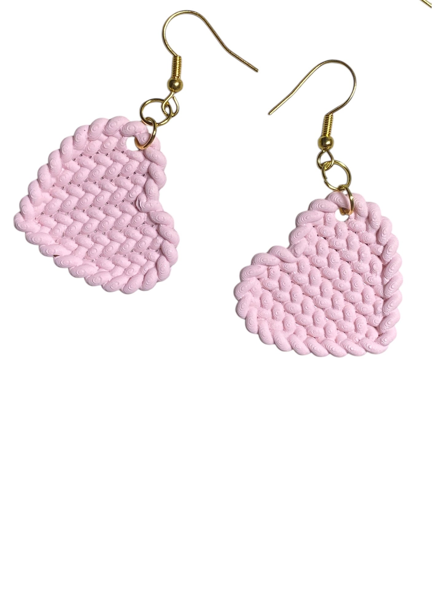 Heart Earrings Crochet-style
