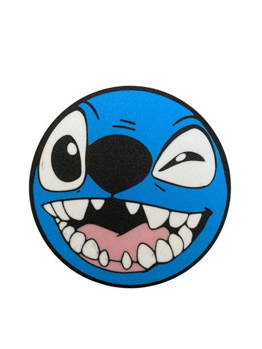 "Fun & Colorful Character Coasters Featuring Hello Kitty, Stitch, and Friends"