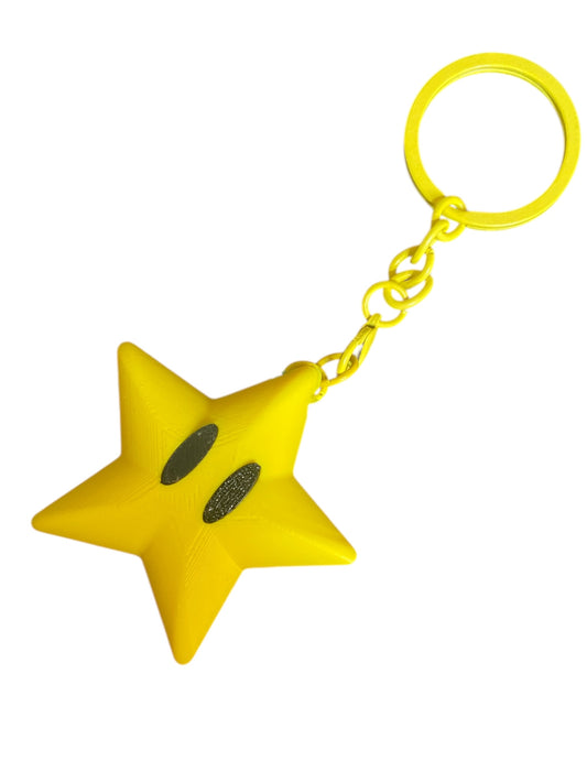 Super Mario star keychain