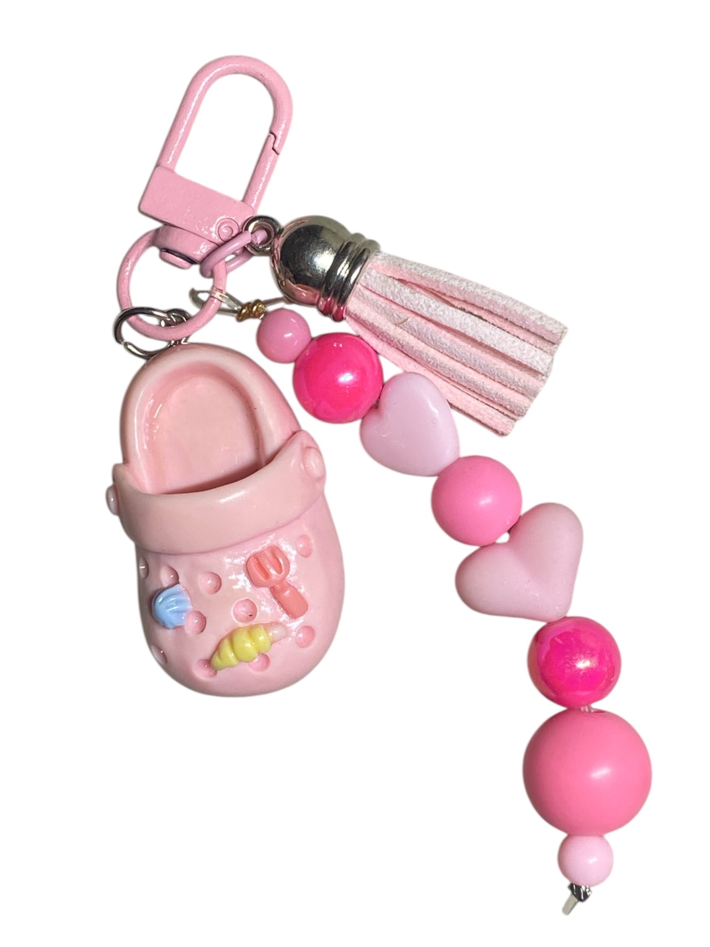 Mini Crocs and beads keychain
