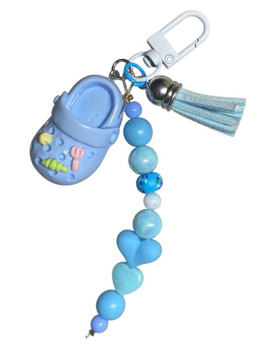 Mini Crocs and beads keychain