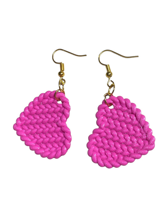 Heart Earrings Crochet-style